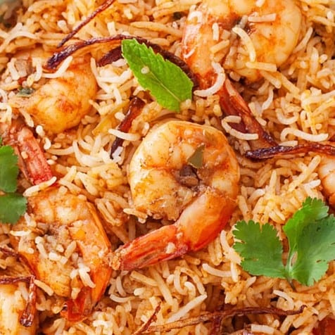 Shrimp Biryani.