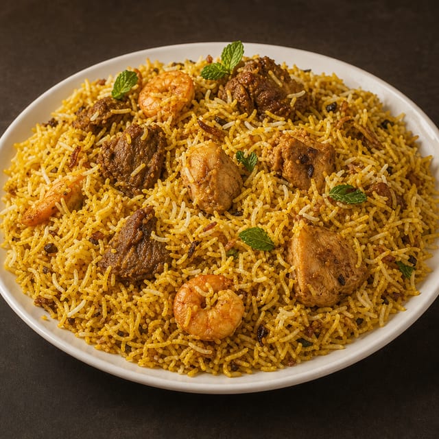 Nawabi (Lamb, Shrimp, Chicken).