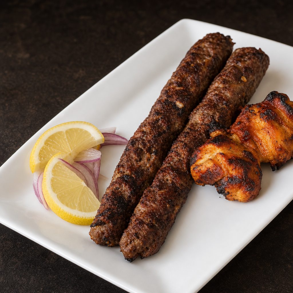 Lamb Seekh Kebab.