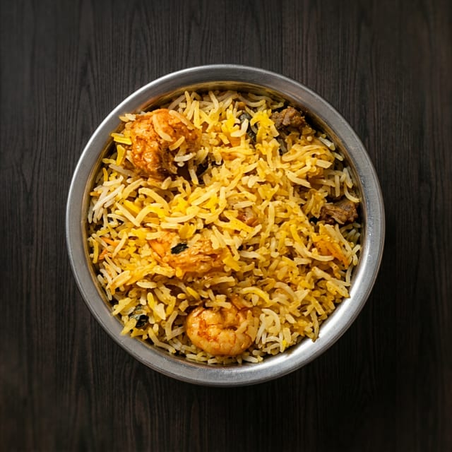 Nawabi (Lamb, Shrimp, Chicken).