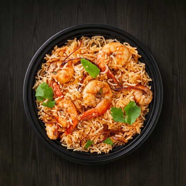 Shrimp Biryani.